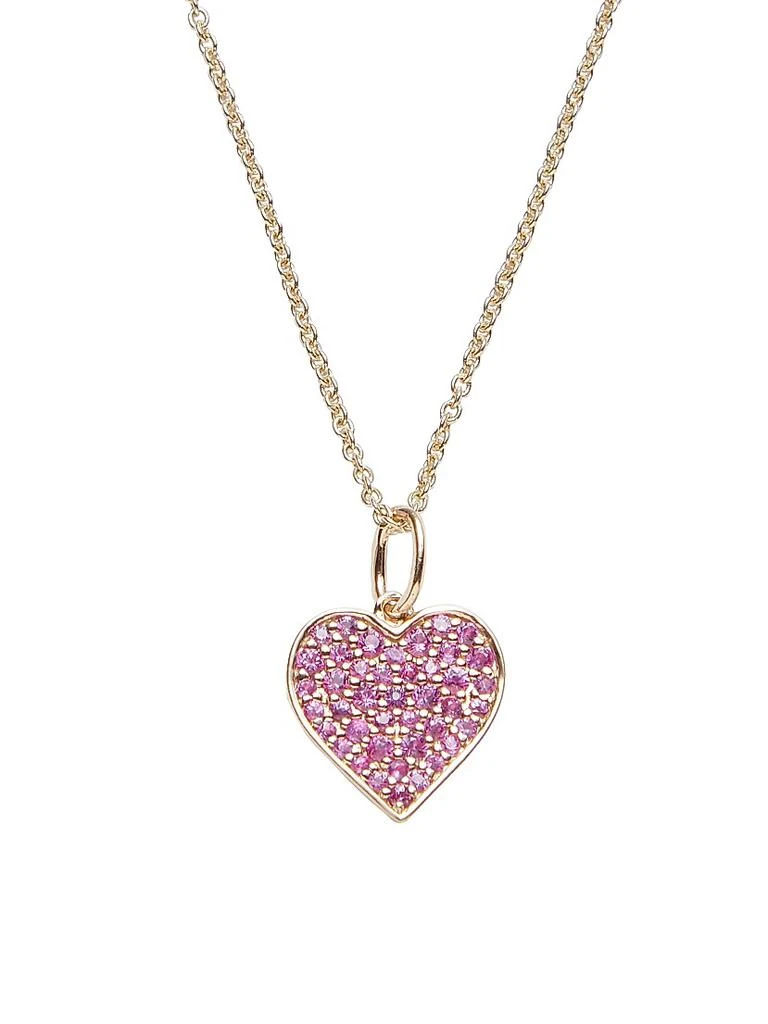 Sydney Evan 14K Yellow Gold
Pink Sapphire Heart Charm Necklace