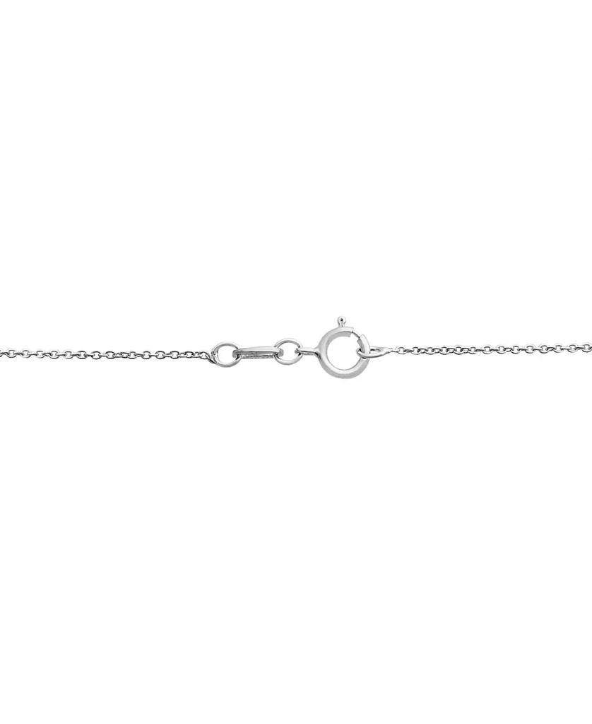 Macy's Onyx & Black & White Diamond (1/5 ct. t.w.) Interlocking Ring 18" Pendant Necklace in Sterling Silver 3