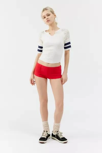 BDG BDG Tatum Crochet Notch Neck Tee 2