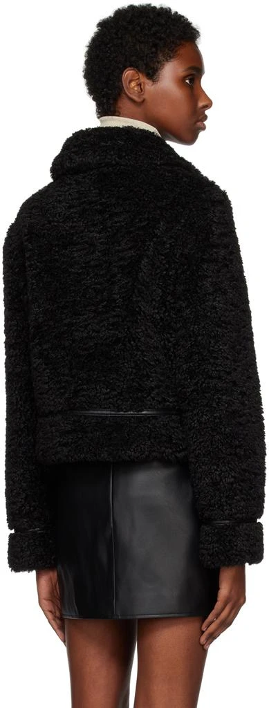 STAND STUDIO Black Audrey Faux-Fur Jacket 3