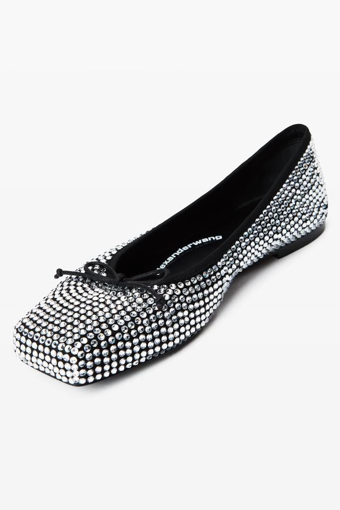 Alexander Wang Billie Flat in Crystal Satin 4