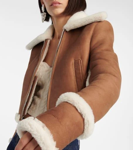 Magda Butrym Shearling-lined suede jacket 5