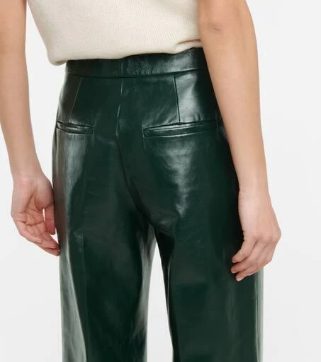 Jil Sander High-rise leather wide-leg pants 5