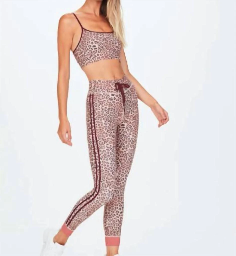 The Upside Leopard Midi Legging In Tan 3