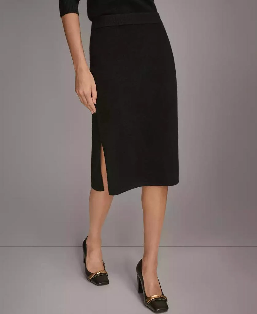 Donna Karan Women
s Pull-On Cashmere Skirt with Side Slit