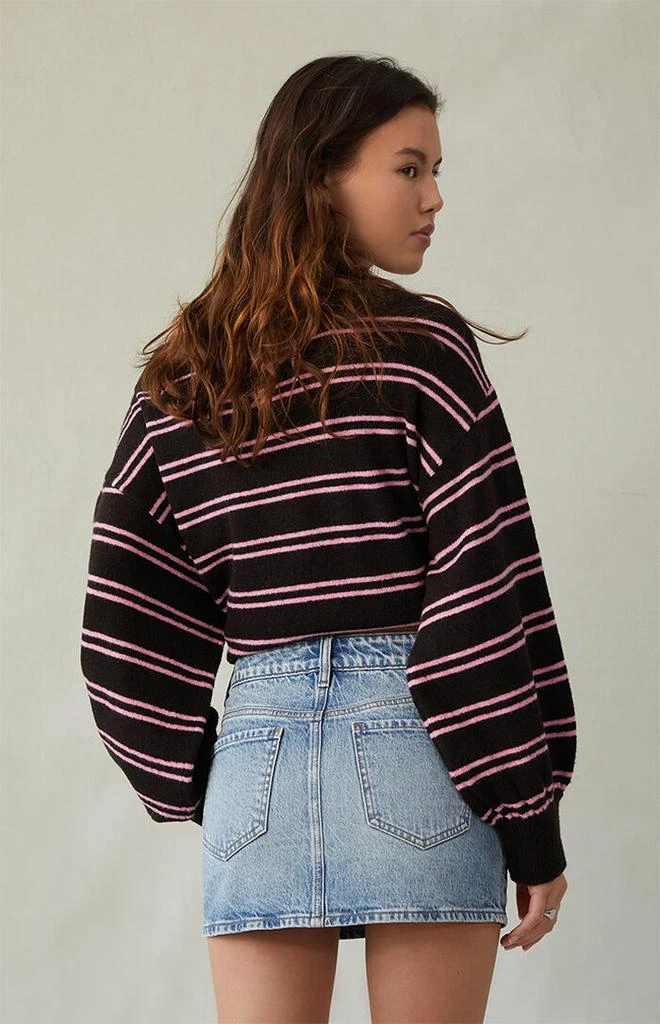 PacSun Bella Stretch Medium Indigo Mid Rise Denim Mini Skirt 4