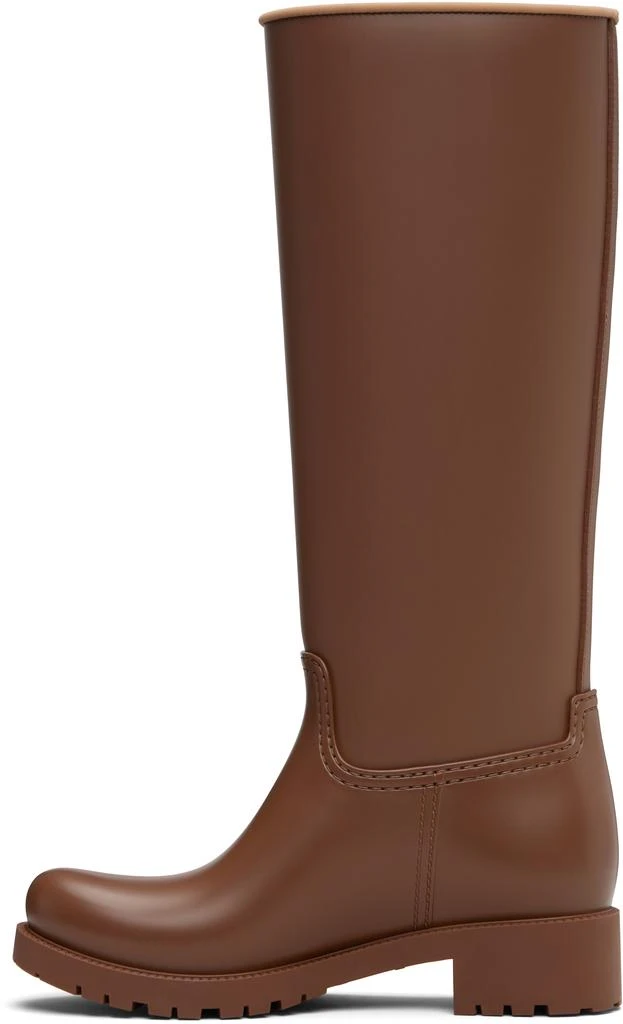 Max Mara Brown Rain Tall Boots 3