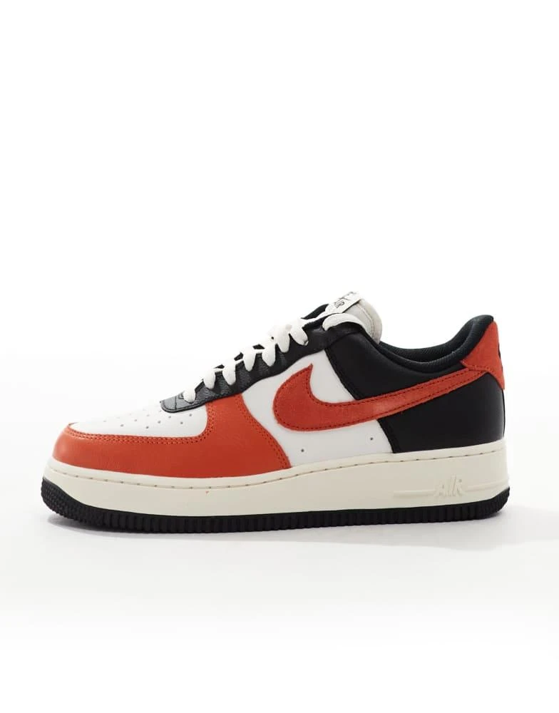 NIKE Nike Air Force 1 '07 LV8 trainers in white, orange and black 2