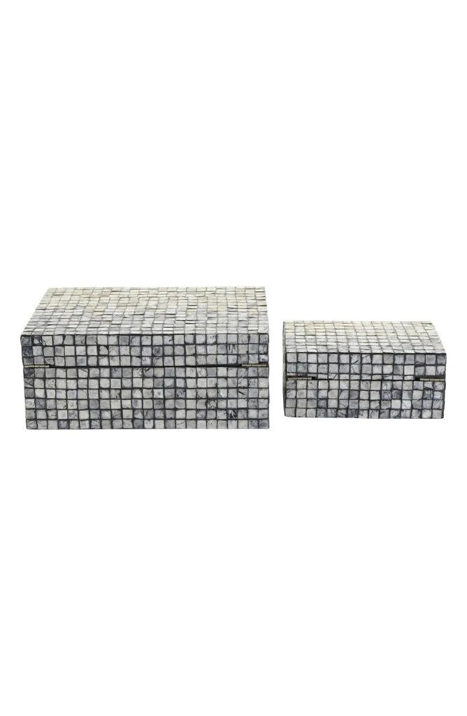 UMA Contemporary Set of 2 Decorative Mother of Pearl Boxes 5