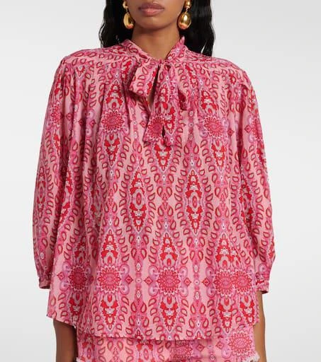 ETRO Paisley tie-neck cotton blouse 5