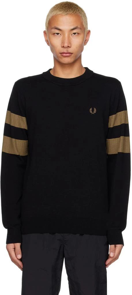 Fred Perry Black Crewneck Sweater 1