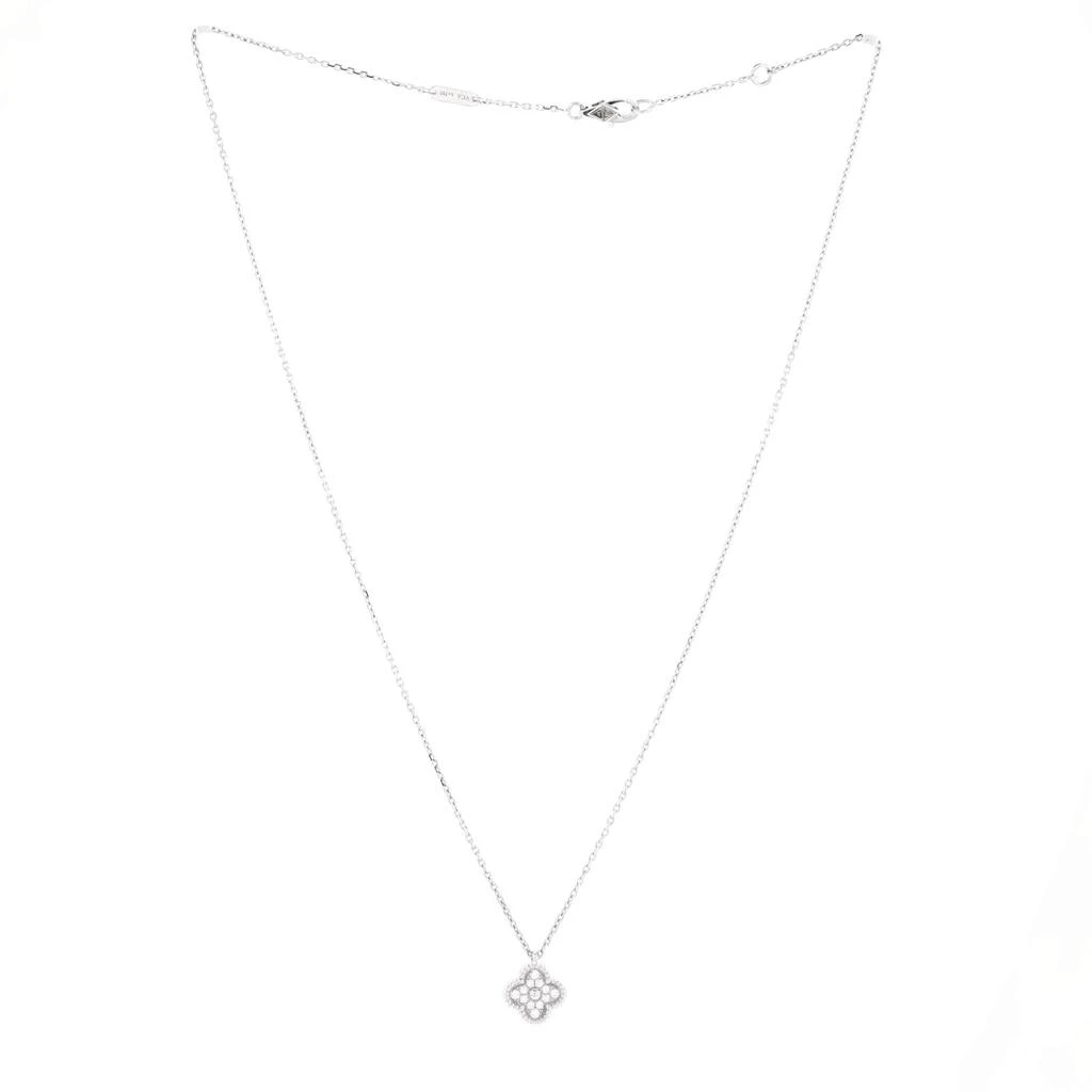 Van Cleef & Arpels Sweet Alhambra Pendant Necklace 18K White Gold with Diamonds 2
