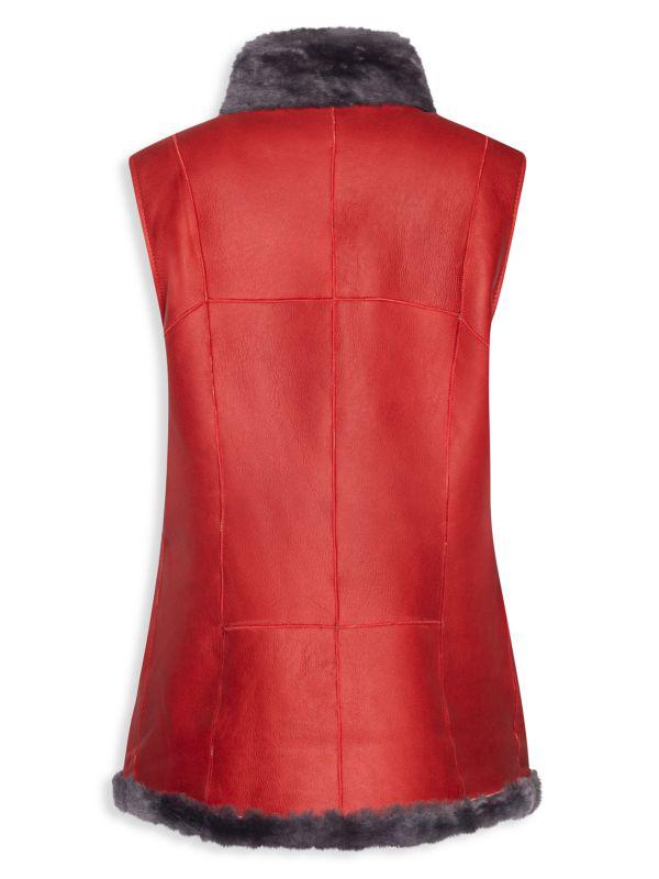 WOLFIE FURS Made For Generations Merino Shearling Zip-Front Vest