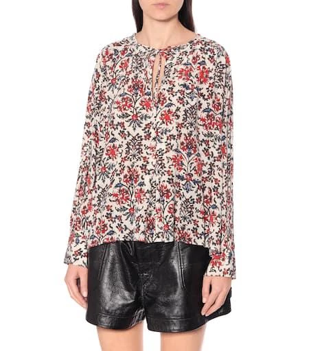 Isabel Marant Amba floral stretch-silk blouse 5