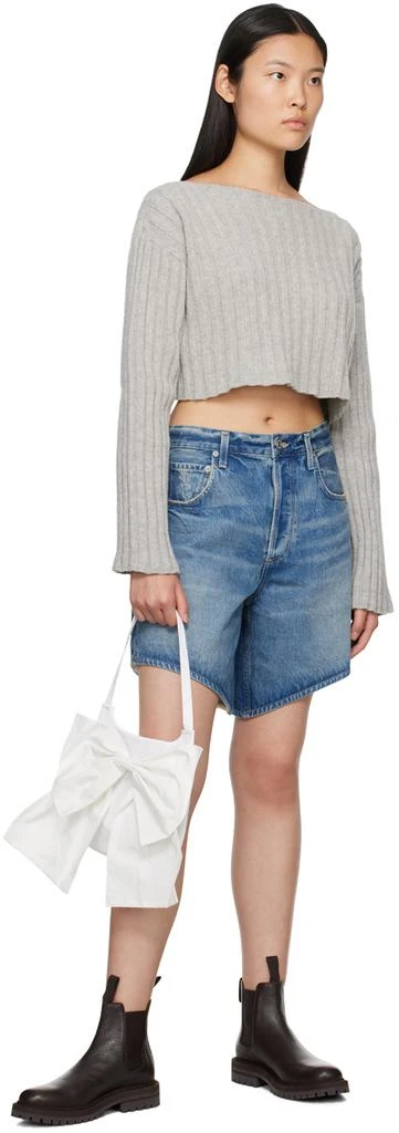 Citizens of Humanity Blue Gaucho Denim Shorts 4
