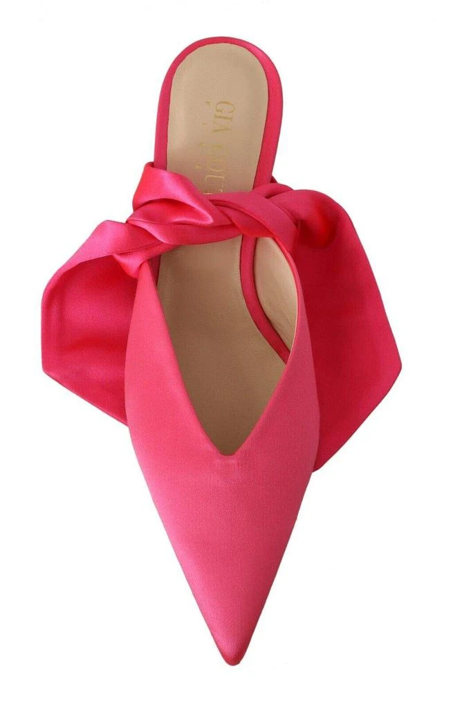 Gia Couture GIA COUTURE Pink Leather Lace Up Kitten Heels Pumps Shoes 7