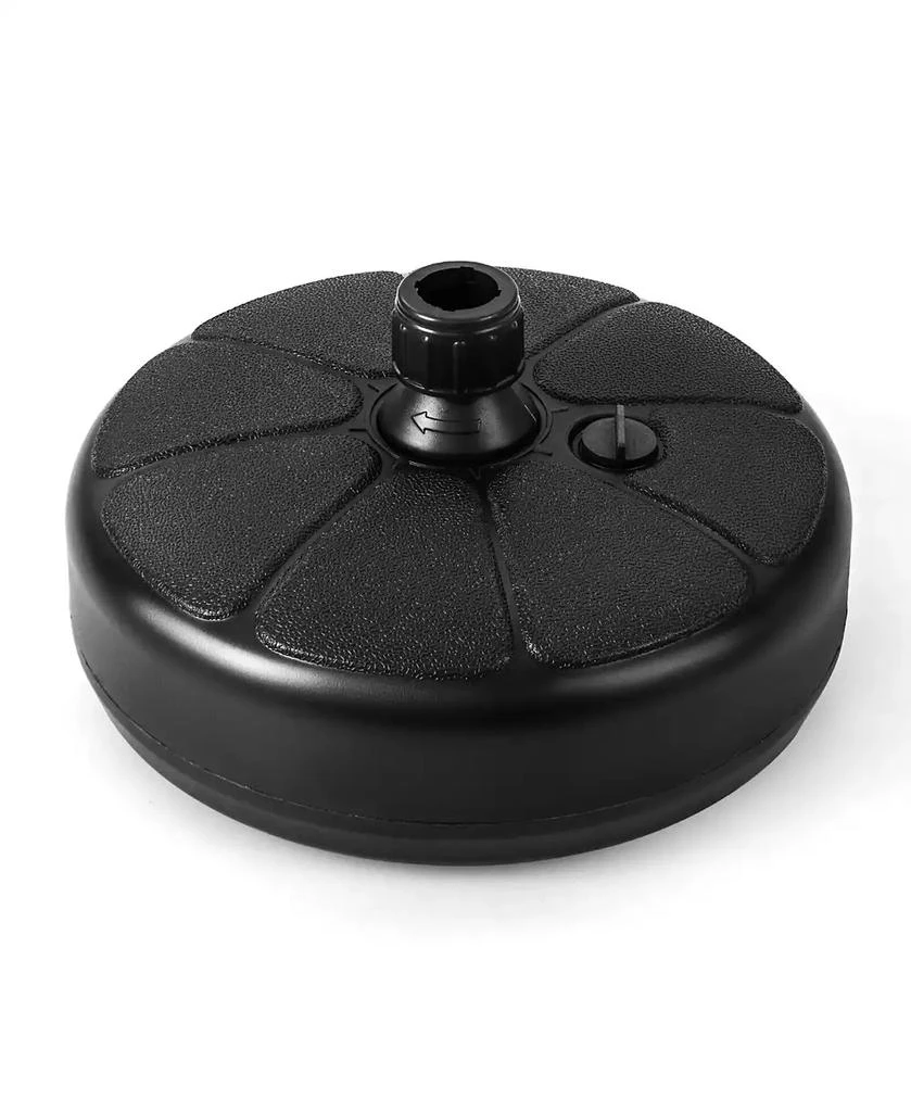 Gymax Patio Fillable Round Umbrella Base Stand Fit Pole 1.5

 Holder 40 lbs Outdoor 7