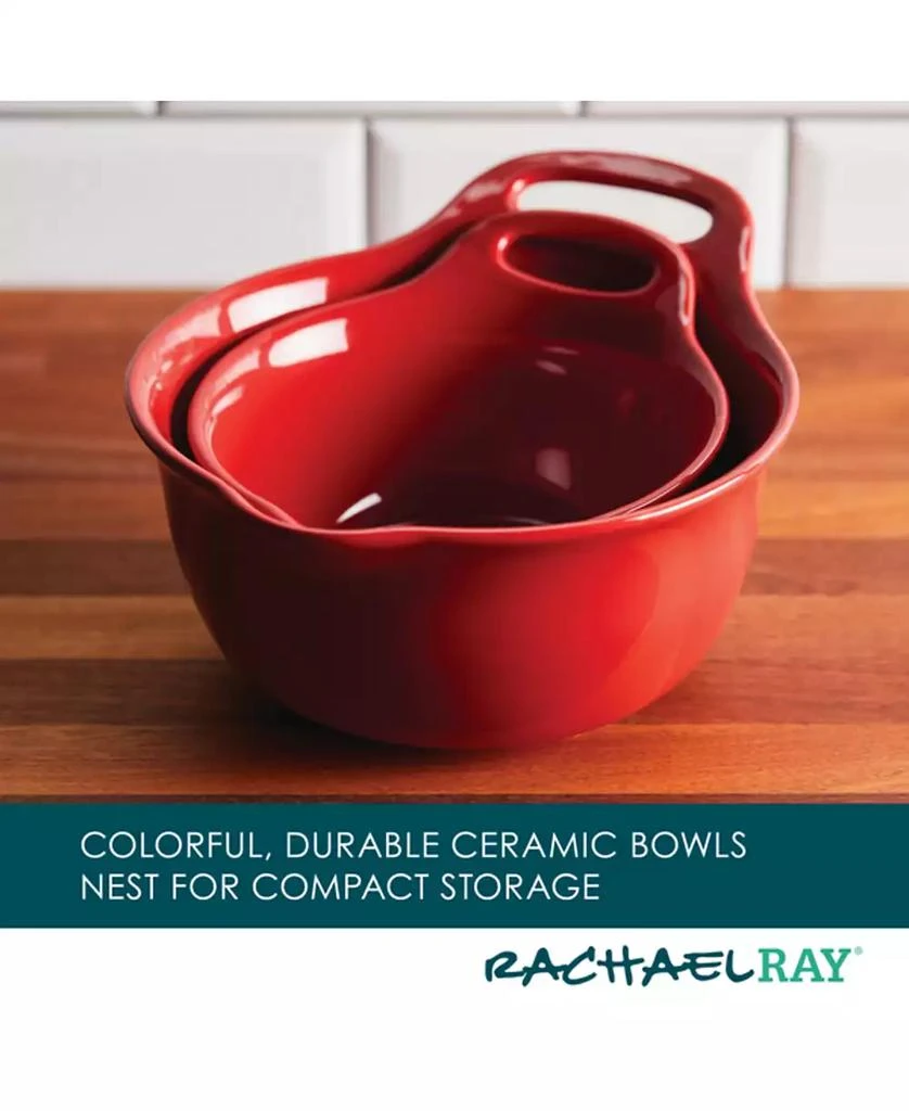 Rachael Ray 2-Pc. Ceramic Mixing Bowl Set 3