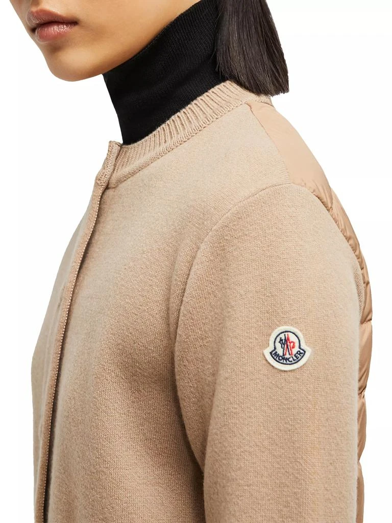 Moncler Snap Front Carded Wool Cardigan 4