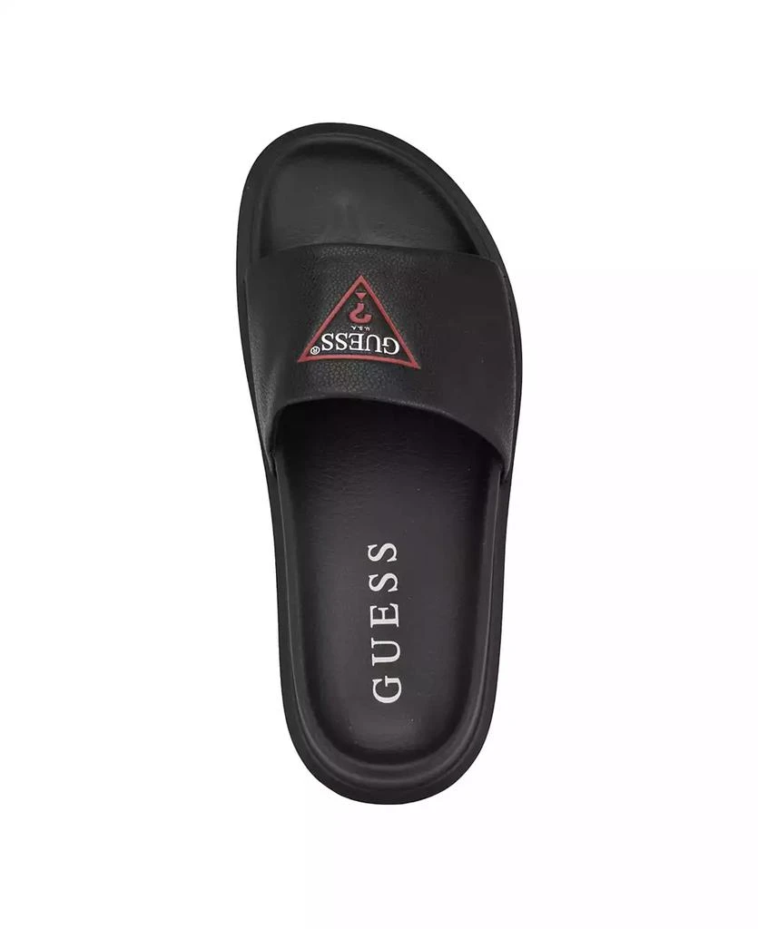 GUESS Men's Vumble Triangle Emblem Fashion Slide Sandal 4