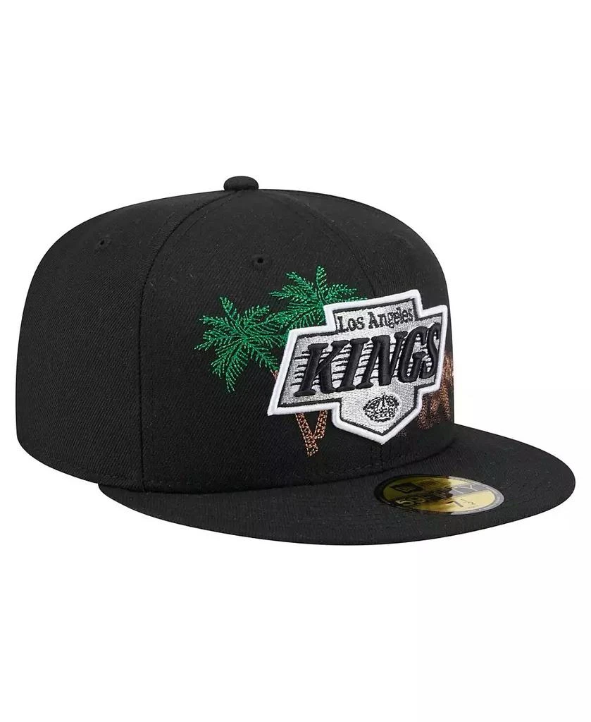 New Era Men's Black Los Angeles Kings State Stitch 59FIFTY Fitted Hat 2