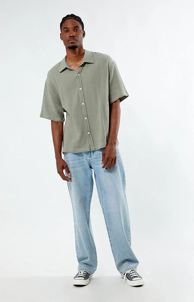 PacSun Cropped Boxy Gauze Camp Shirt 4