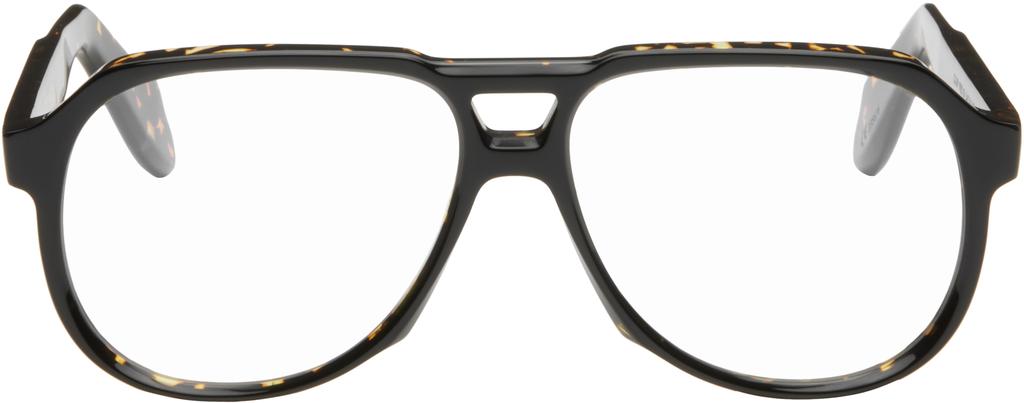 Cutler and Gross Brown & Black 9782 Aviator Glasses