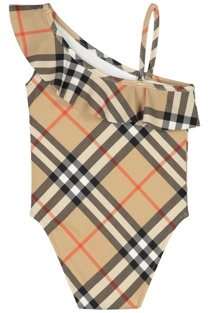 Burberry Burberry Kids One-Shoulder Checked Swimsuit 2