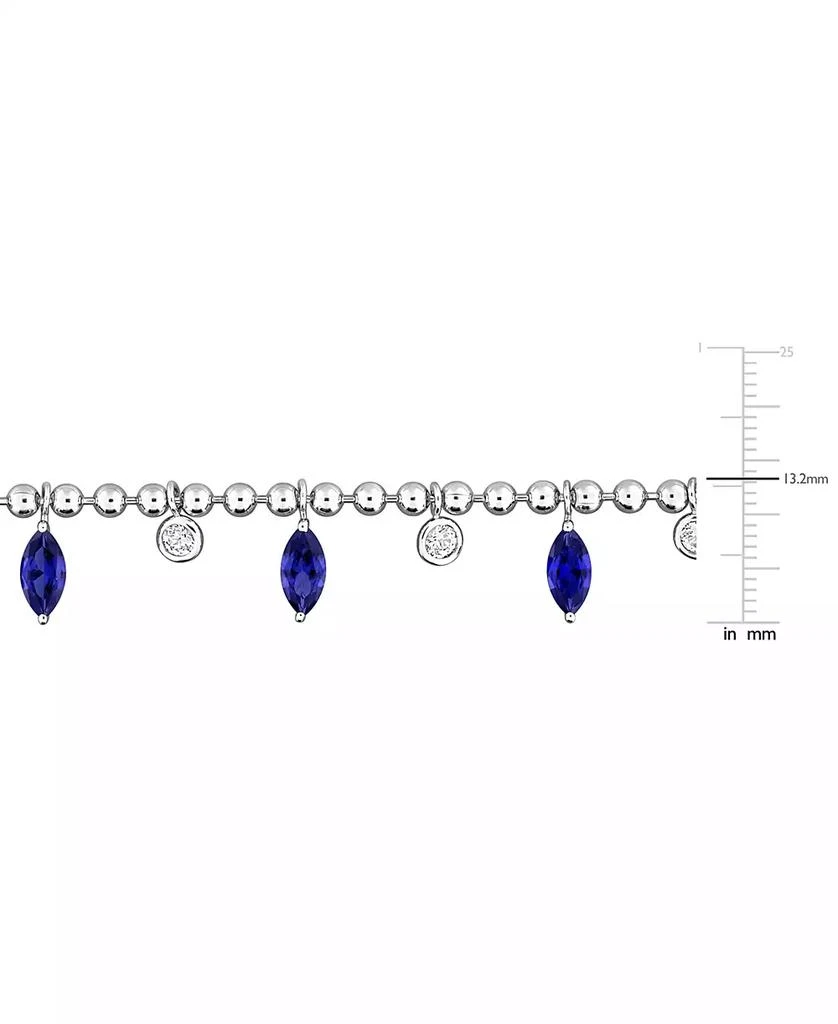 Macy
s Lab Grown Blue Sapphire (4-7/8 ct. t.w.) and Lab Grown White Sapphire (7/8 ct. t.w.) Necklace in Sterling Silver 5