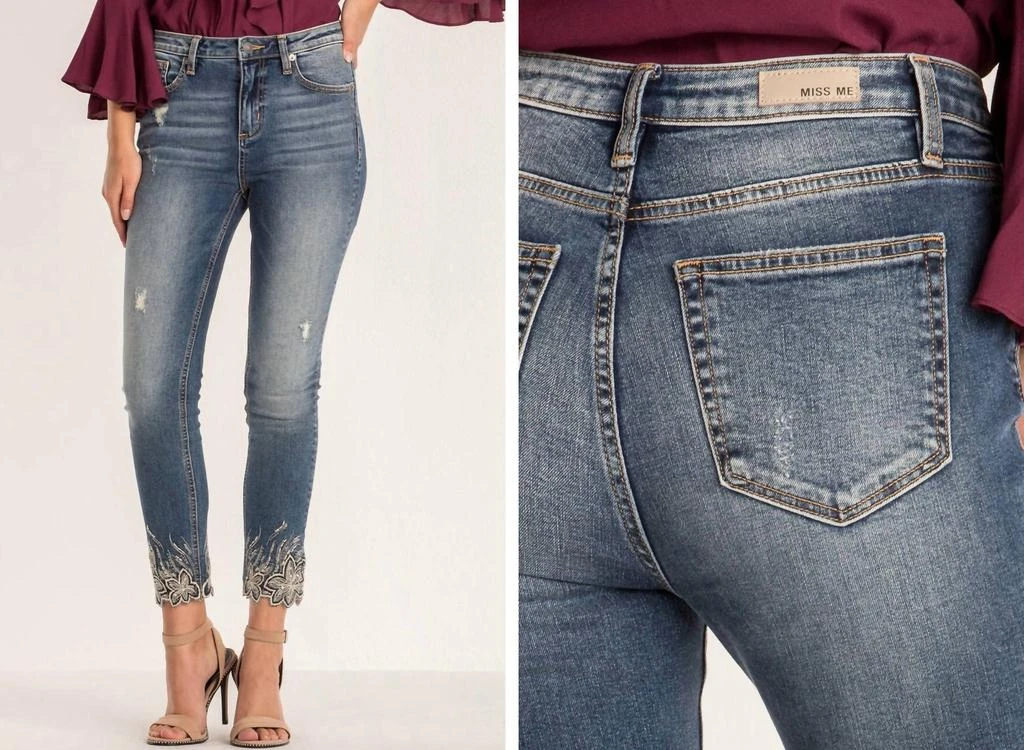 Miss Me Light Of The Day Skinny Jeans In Medium Wash 3