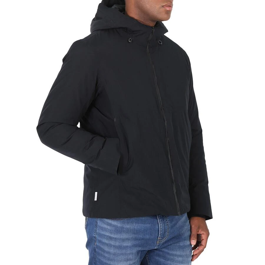Save The Duck Men's Black Alvaro Logo-patch Hooded Padded Jacket 2