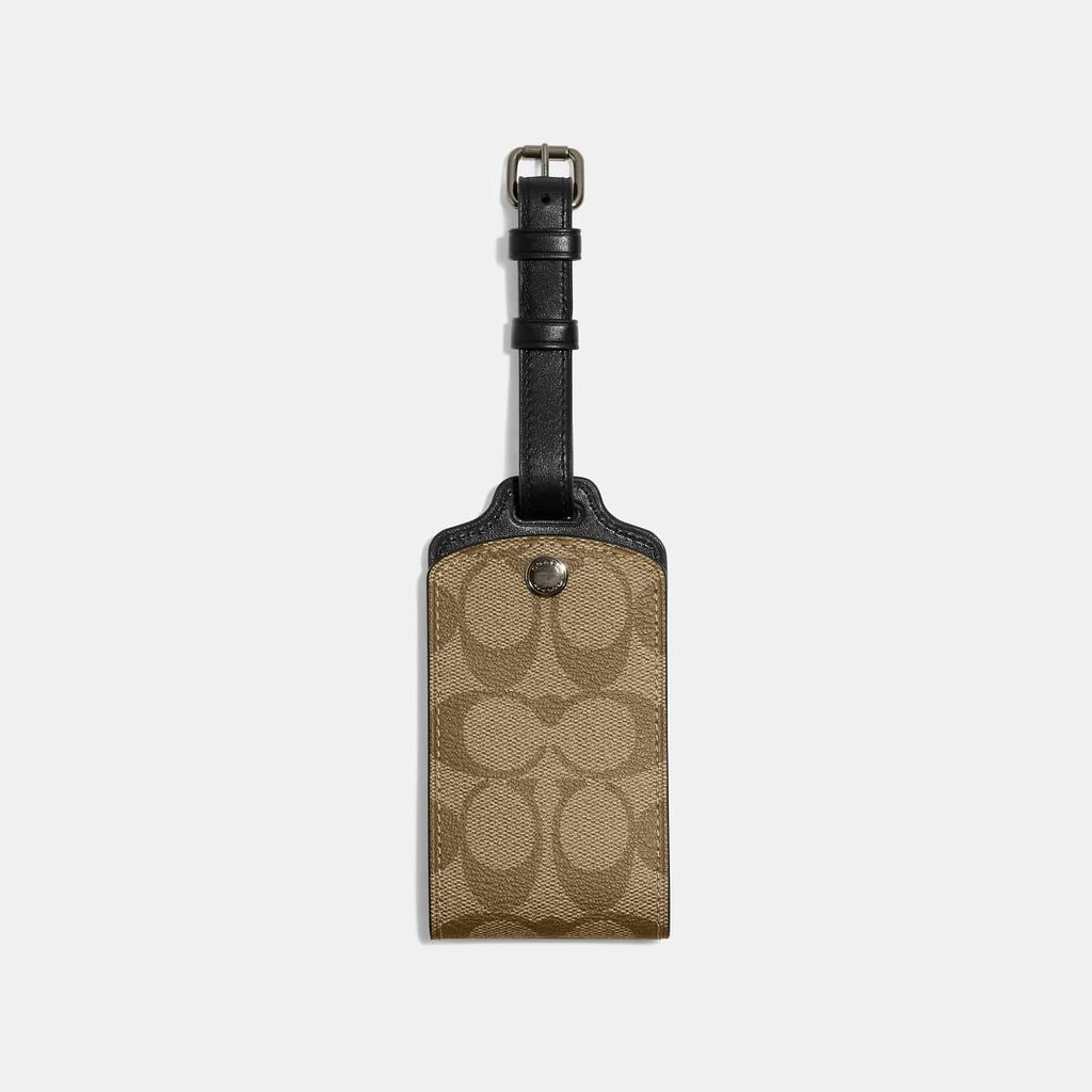 Coach Luggage Tag In Signature Canvas 2