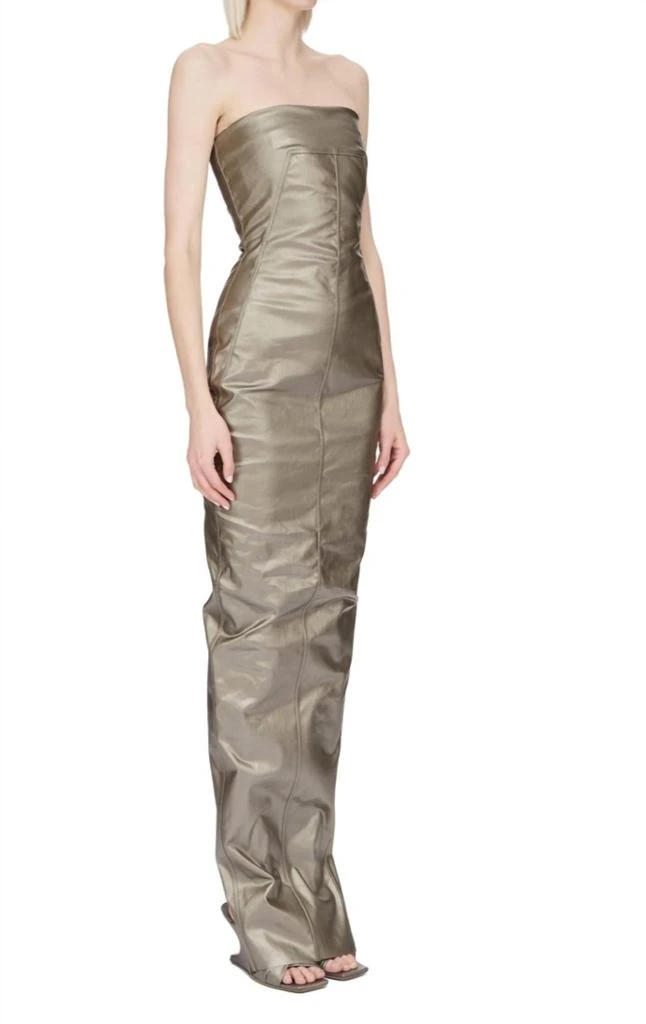 Rick Owens Bustier Gown In Grey 2