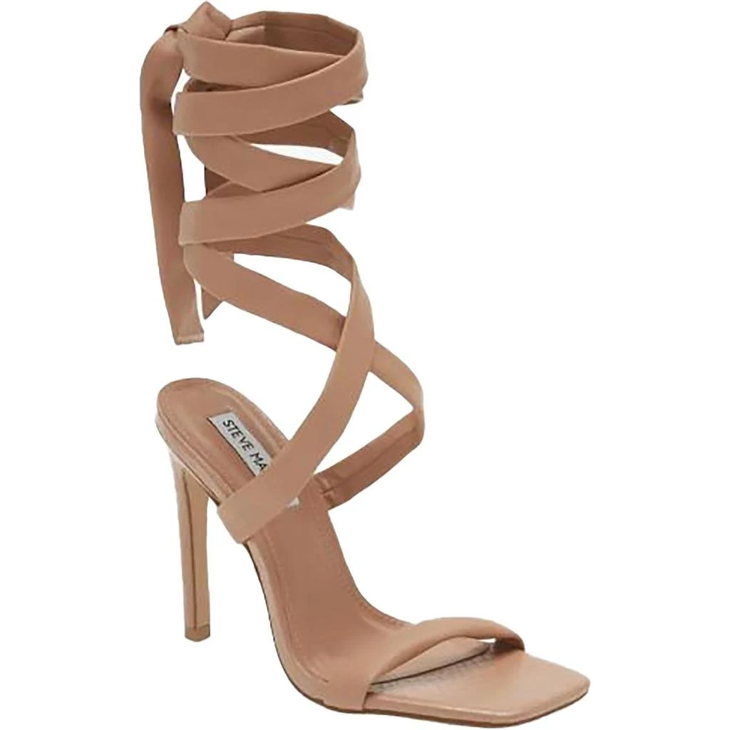 Steve Madden Utilize Womens Faux Leather Wrap Heels 9