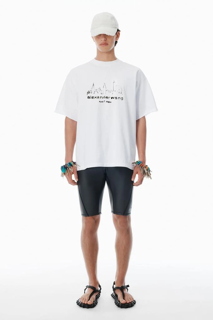 Alexander Wang White Cotton Oversized Logo T-Shirt 5