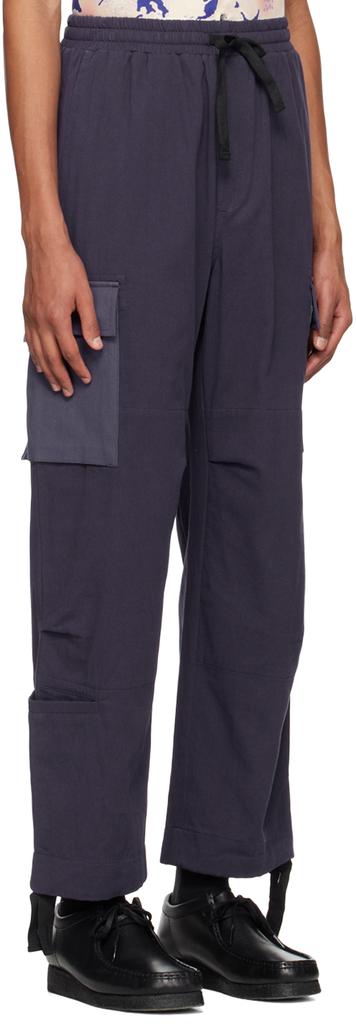 Double Rainbouu Navy Drawstring Cargo Pants
