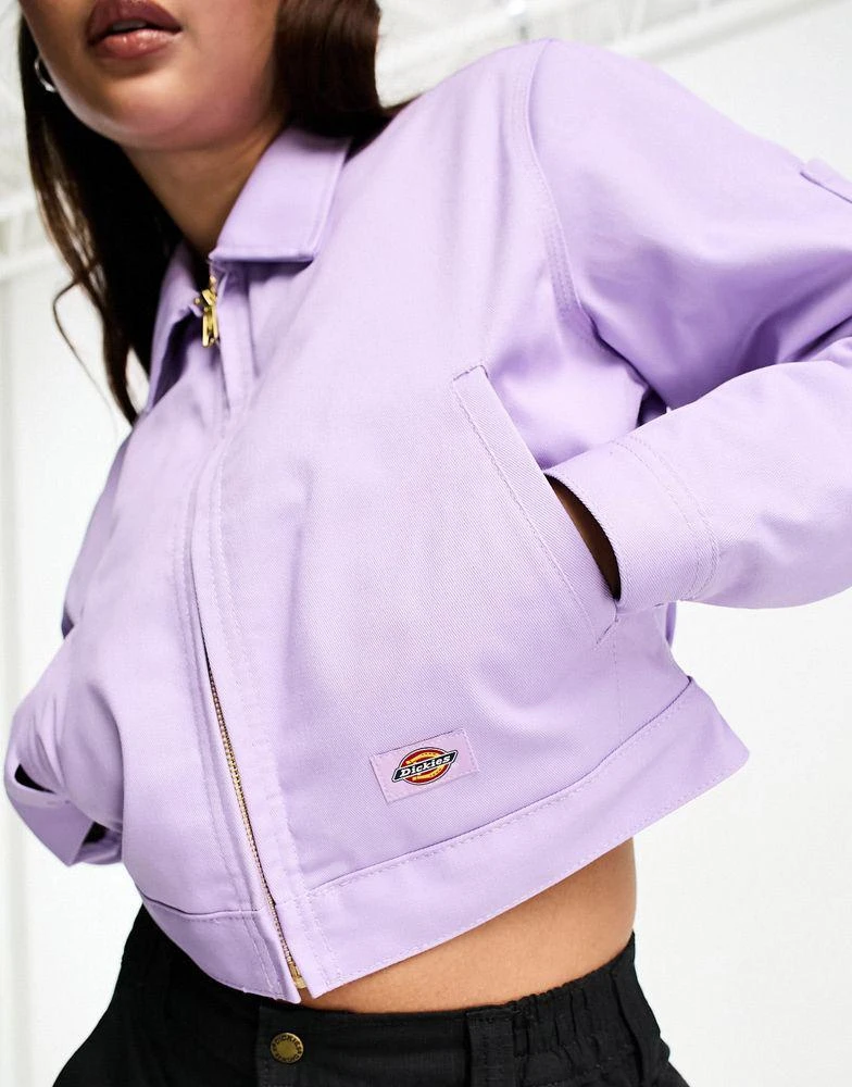 DICKIES Dickies lined eisenhower cropped jacket in purple 4