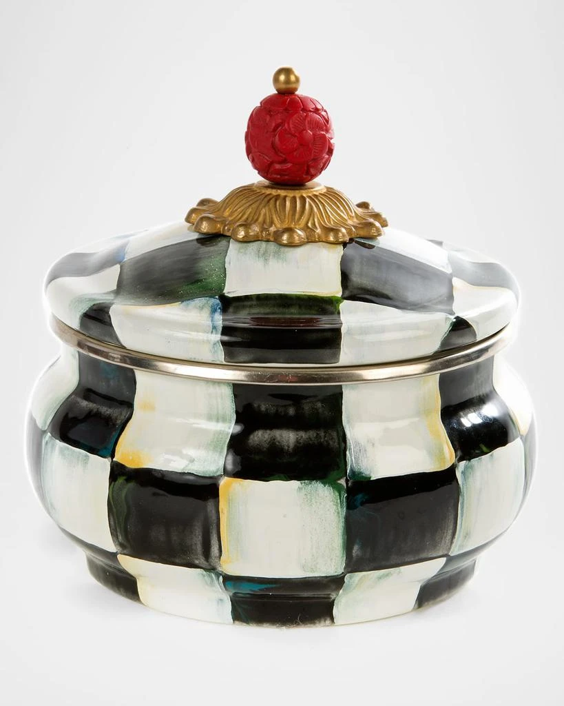 MacKenzie-Childs Courtly Check Squashed Pot 1