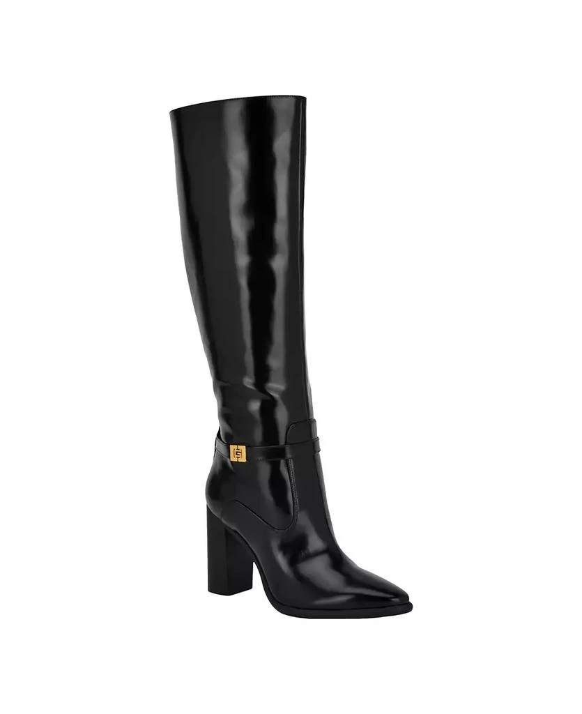 GUESS Women's Lendy Buckle Strap G-Logo High Knee Boots 1