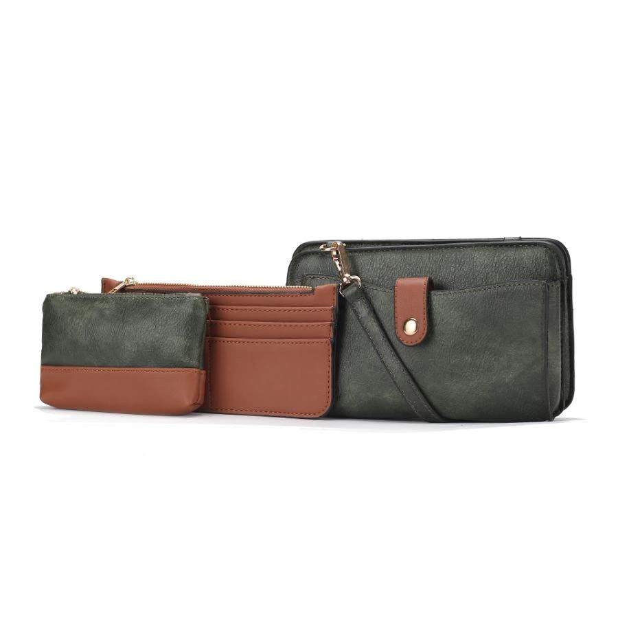 MKF Muriel Vegan Leather Women’s Crossbody Bag with Card holder and Small Pouch 3 pieces 9