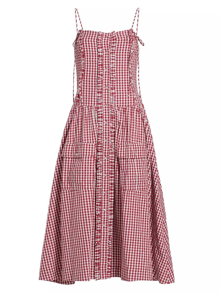 Damson Madder Faith Gingham Frill Midi-Dress - Dresses & Skirts -  BeyondStyle
