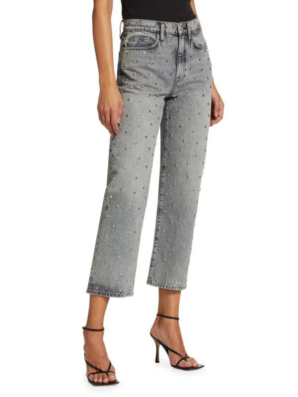 FRAME Le Jane Crop Studded Jeans 3