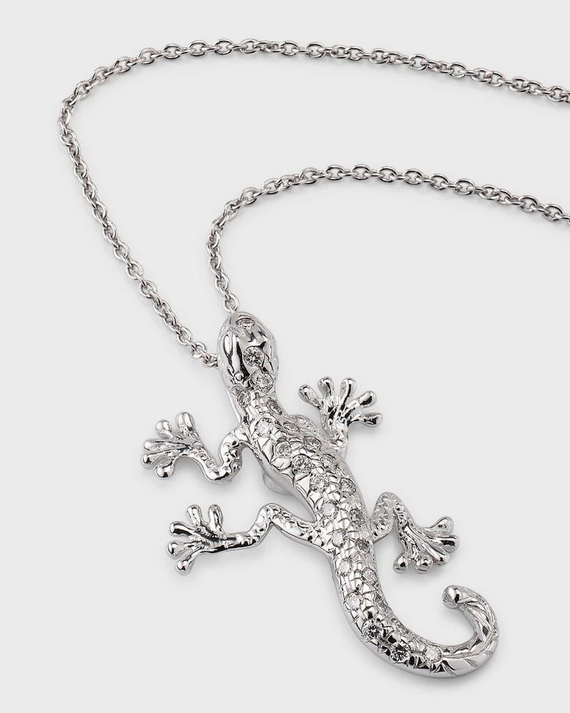 Roberto Coin 18K White Gold Diamond Gecko Pendant Necklace 3