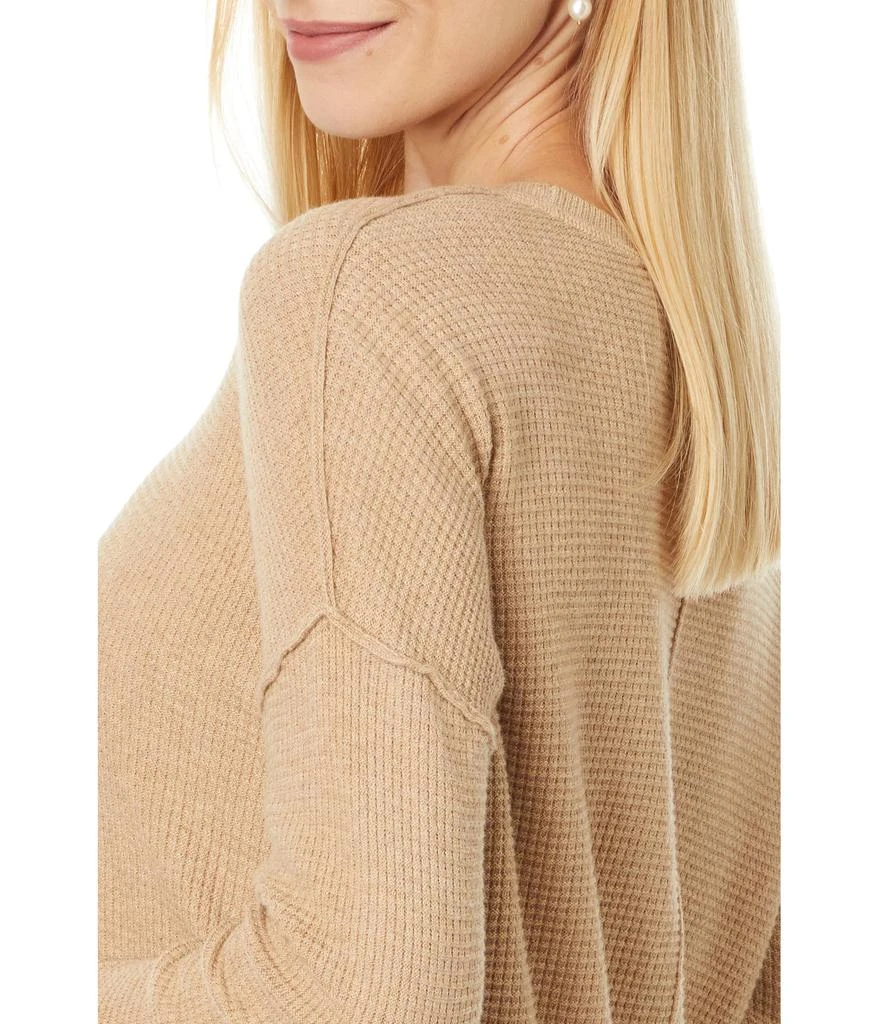 Elliott Lauren Cotton Cashmere - Waffle stitch Drop Shoulder Sweater 3