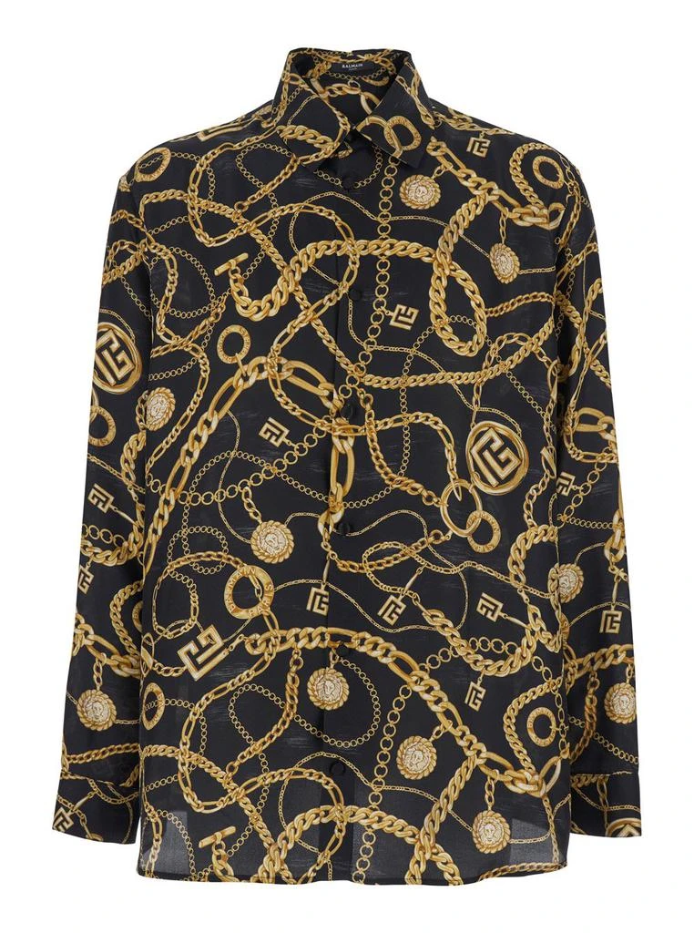 Balmain Balmain Chaînes Pattern Printed Shirt from Cettire
