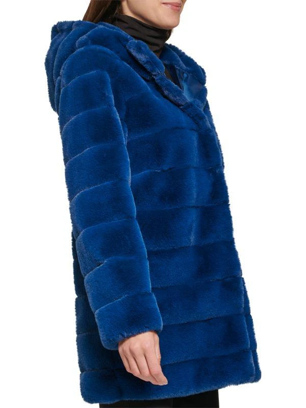 Kenneth Cole Channel Quilted Faux Fur Coat 3