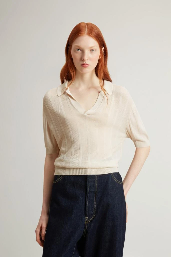 Woolrich Knit Polo Shirt - Women - White 1