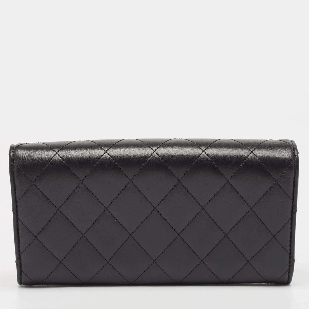 Chanel Chanel Black Quilted Leather Classic Flap Continental Wallet 4