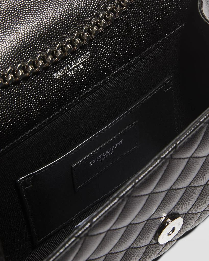 Yves Saint Laurent Envelope Triquilt Small YSL Shoulder Bag in Grained Leather 3