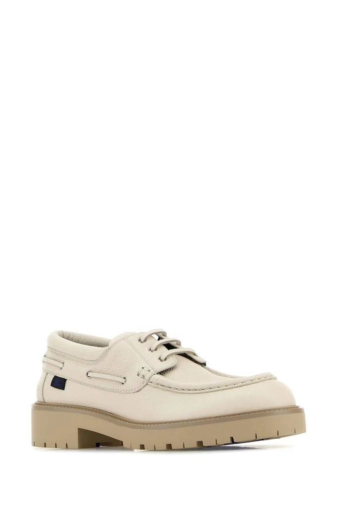 Shop Burberry Shield Buckle-Detailed Loafers on Sale at  display picture 2